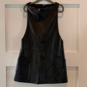 Zara Black Leather Girls Dress